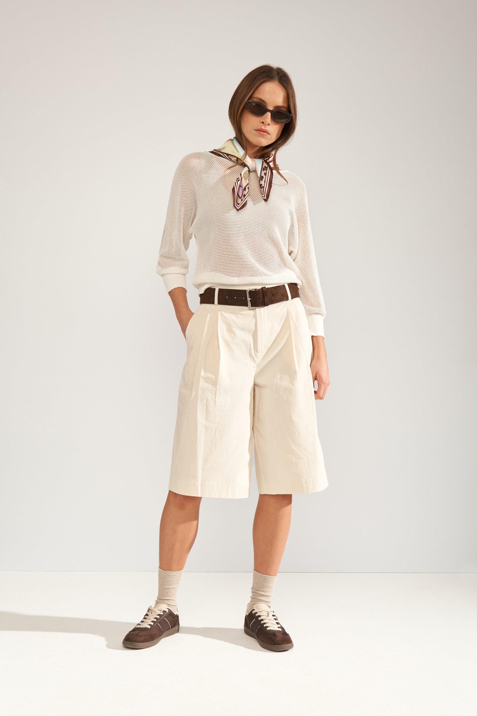 NUMPH |  KAYLA SATIN SCARF - AIRY BLUE