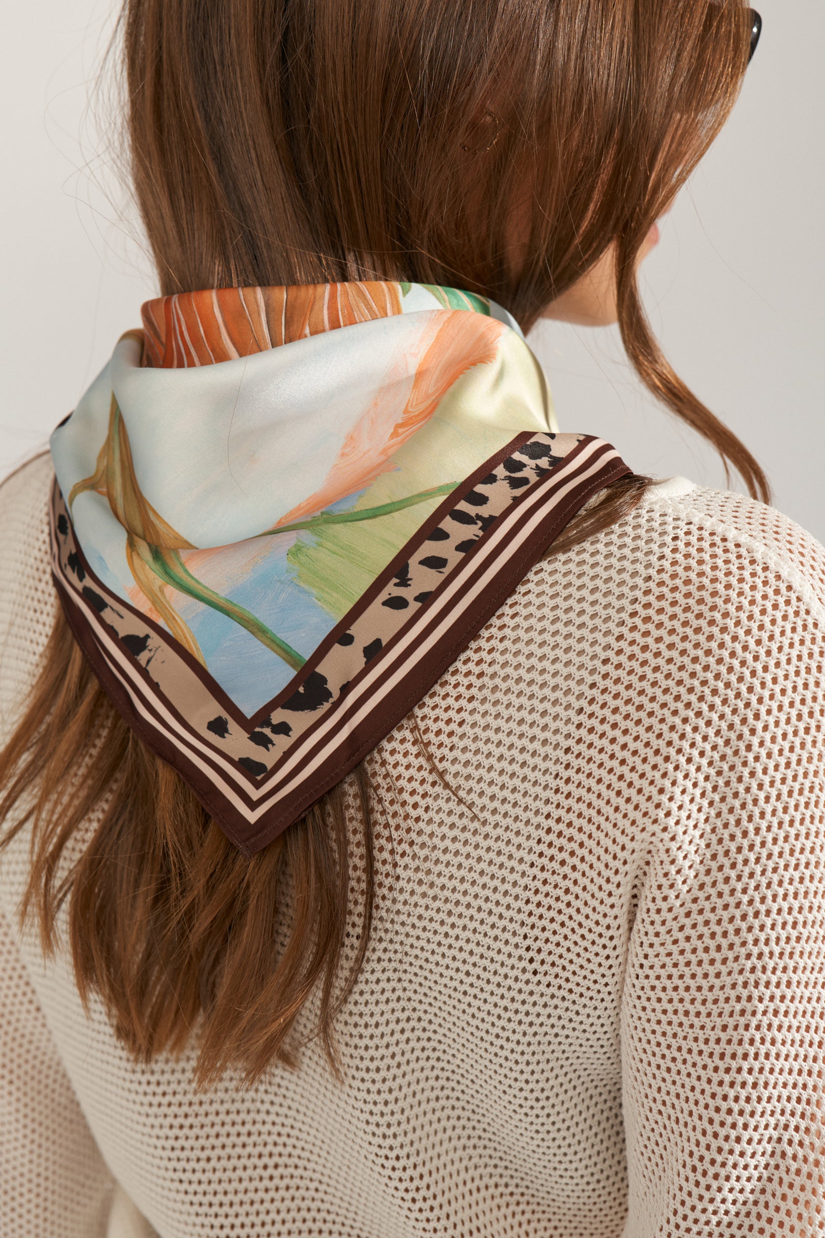 NUMPH |  KAYLA SATIN SCARF - AIRY BLUE