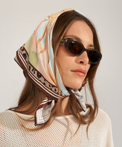 NUMPH |  KAYLA SATIN SCARF - AIRY BLUE