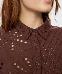 NÜMPH | PALMA SLEEVELESS SHIRT - CHICORY COFFEE