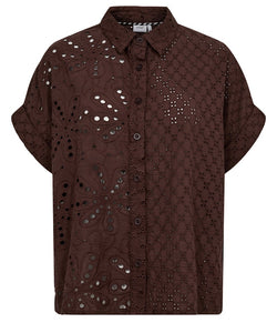 NÜMPH | PALMA SLEEVELESS SHIRT - CHICORY COFFEE
