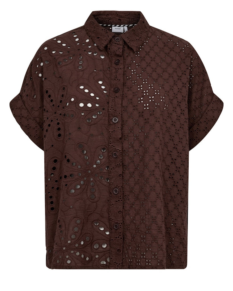 NÜMPH | PALMA SLEEVELESS SHIRT - CHICORY COFFEE