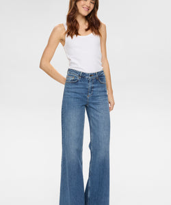 NÜMPH | PISA HR WIDE JEANS - MEDIUM BLUE DENIM