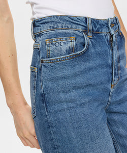 NÜMPH | PISA HR WIDE JEANS - MEDIUM BLUE DENIM