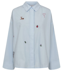 NÜMPH | TENJA SHIRT - FLOATY BLUE