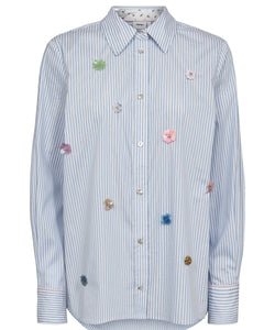 NÜMPH | LILI SEQUINS SHIRT - FLOATY BLUE