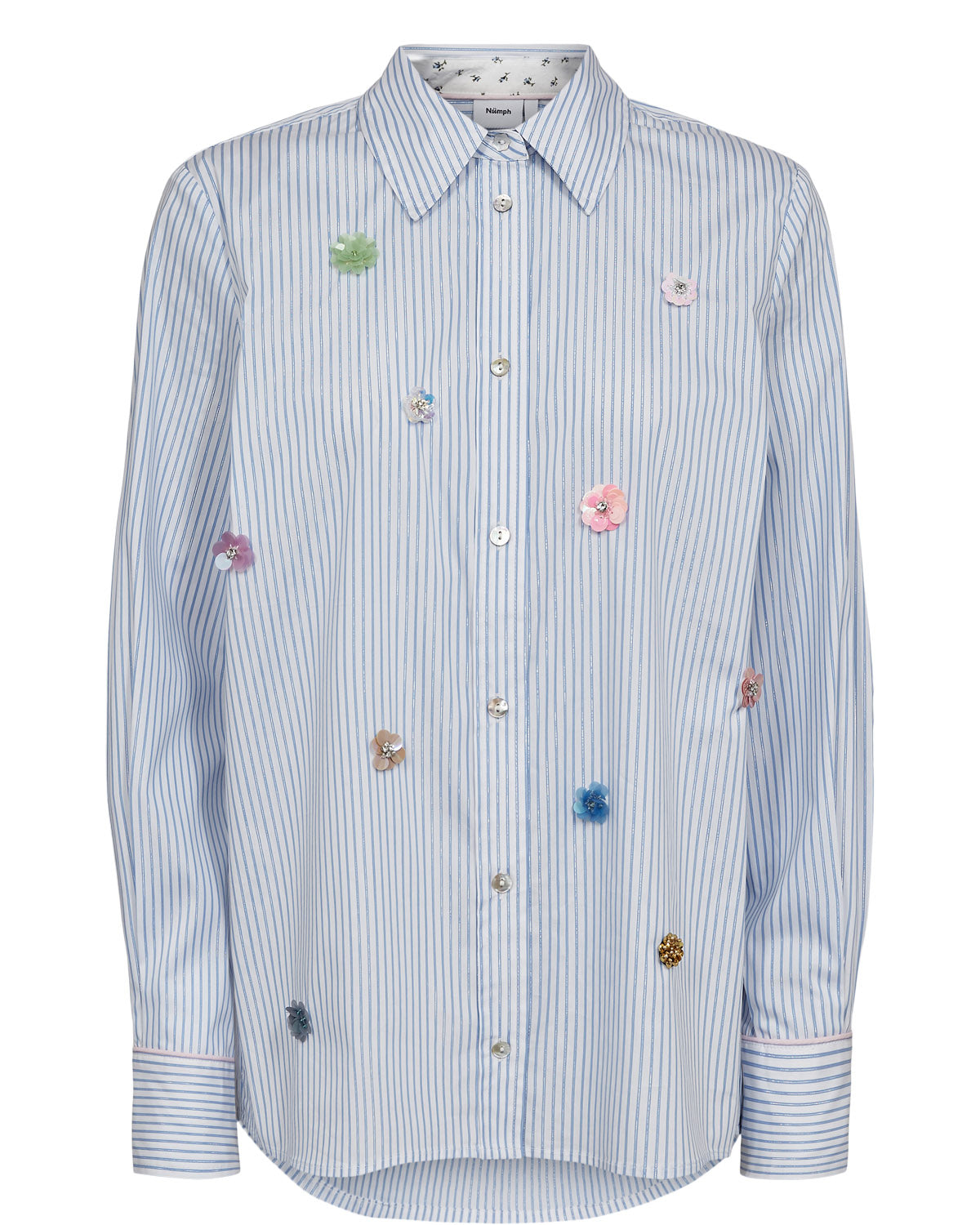 NÜMPH | LILI SEQUINS SHIRT - FLOATY BLUE