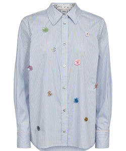 NÜMPH | LILI SEQUINS SHIRT - FLOATY BLUE