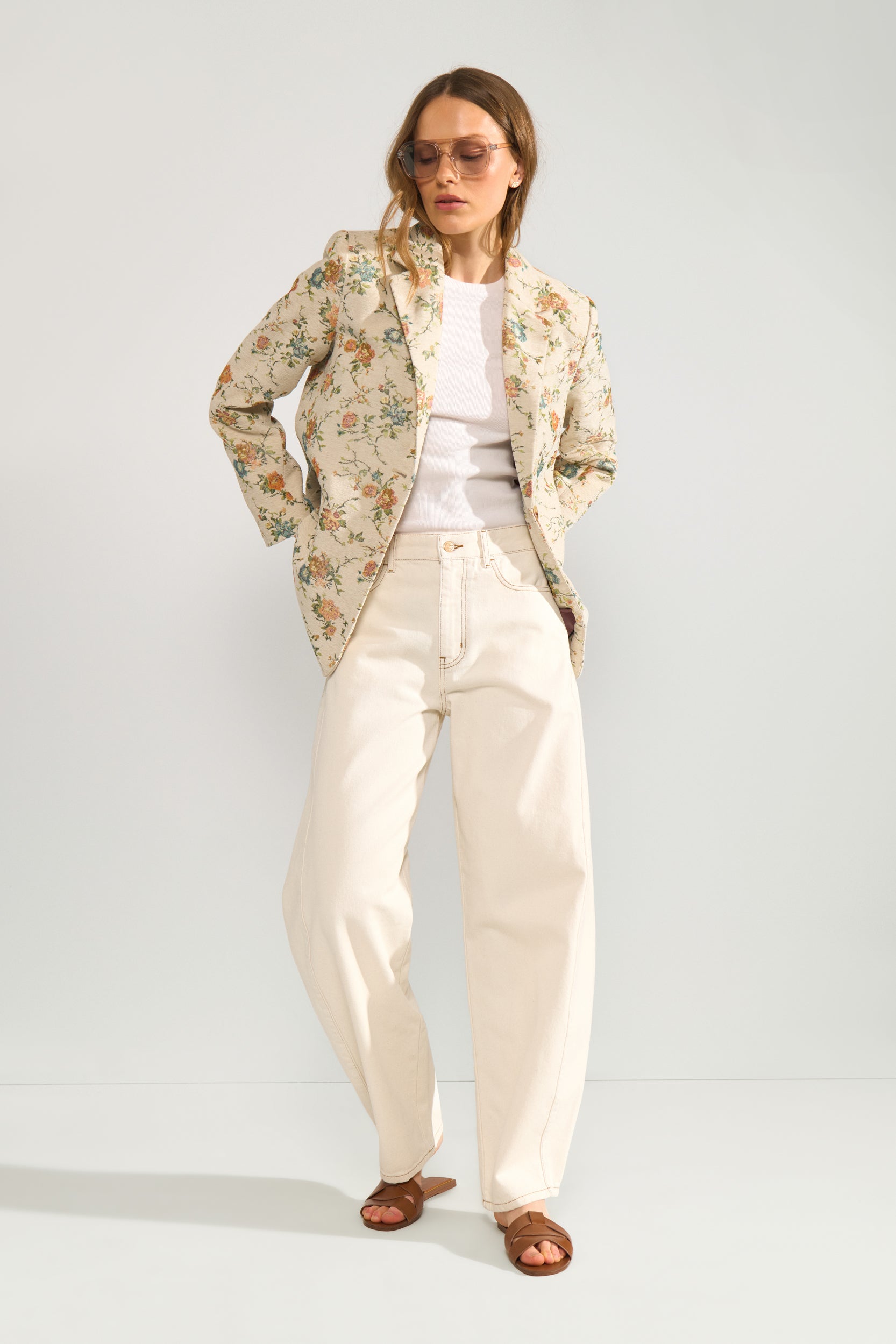 NÜMPH | HARPA OVERSIZE BLAZER - WHITECAP GREY