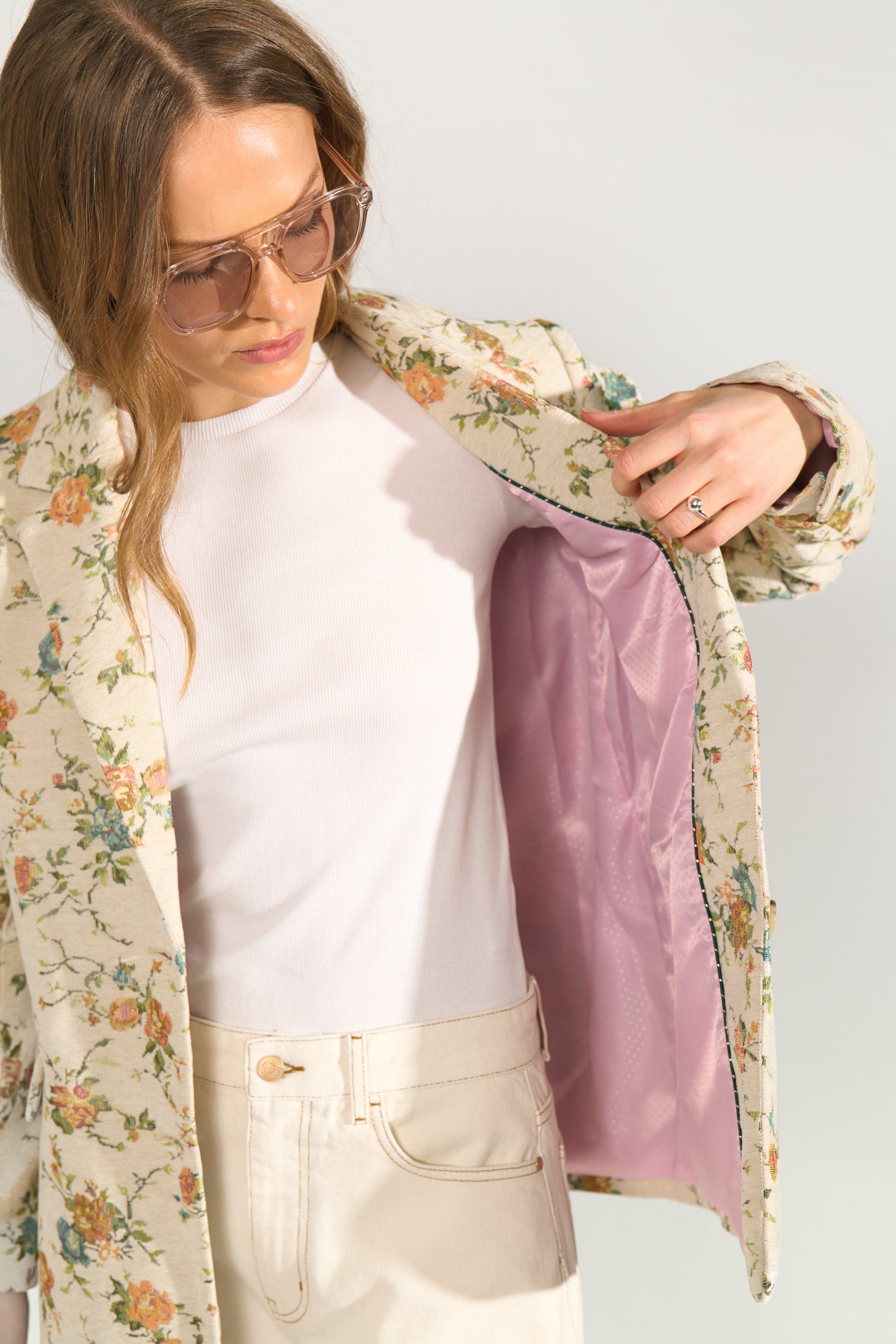 NÜMPH | HARPA OVERSIZE BLAZER - WHITECAP GREY