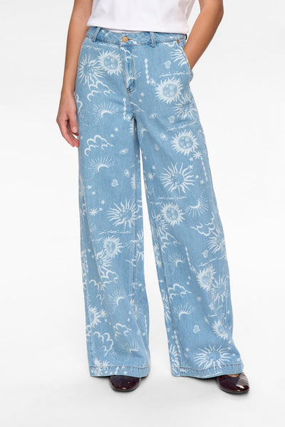 NÜMPH | GISELLY HR WIDE JEANS - LIGHT BLUE DENIM