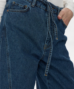 NÜMPH | BROOKLYN HR WIDE STITCH JEANS - MEDIUM BLUE DENIM