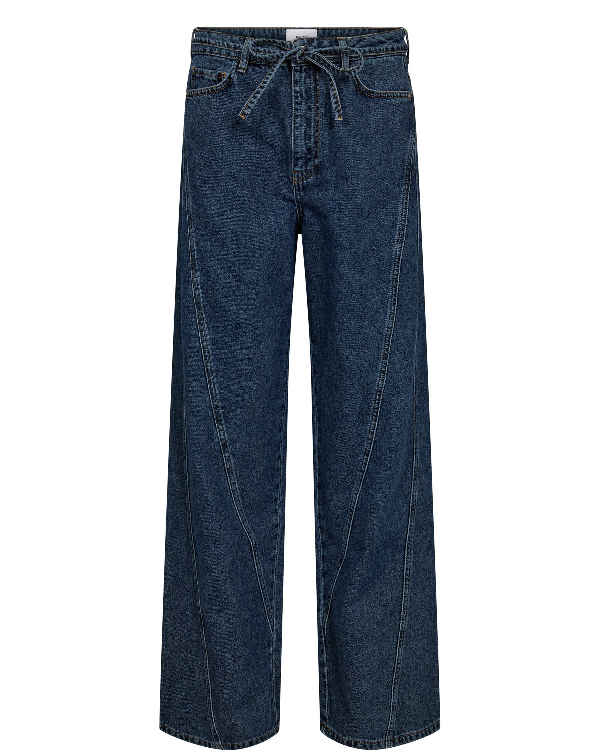 NÜMPH | BROOKLYN HR WIDE STITCH JEANS - MEDIUM BLUE DENIM