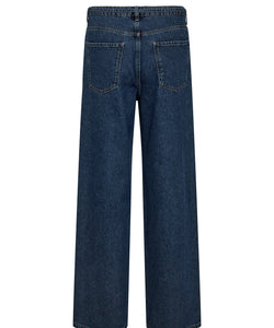 NÜMPH | BROOKLYN HR WIDE STITCH JEANS - MEDIUM BLUE DENIM