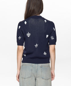 NÜMPH | MALITTA CARDIGAN - DARK SAPPHIRE