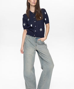 NÜMPH | MALITTA CARDIGAN - DARK SAPPHIRE