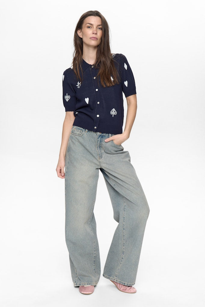 NÜMPH | MALITTA CARDIGAN - DARK SAPPHIRE