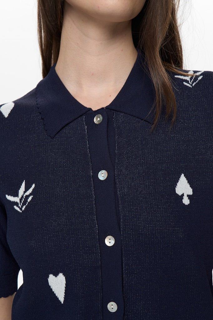 NÜMPH | MALITTA CARDIGAN - DARK SAPPHIRE