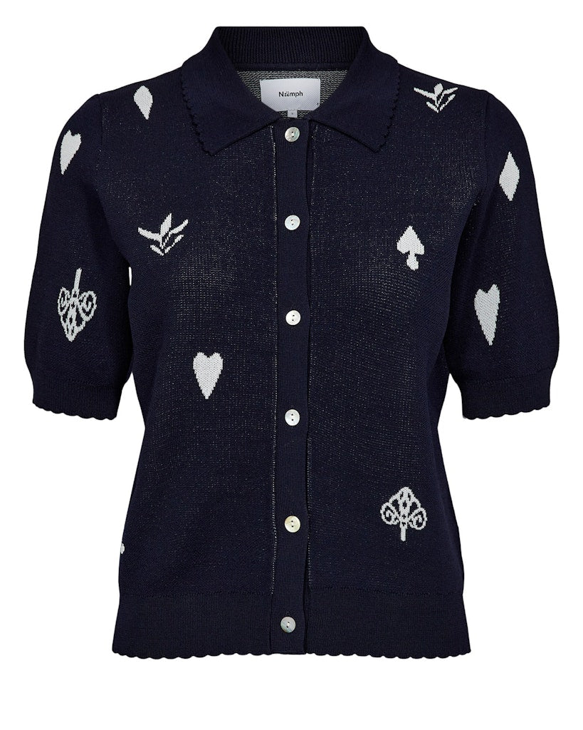 NÜMPH | MALITTA CARDIGAN - DARK SAPPHIRE