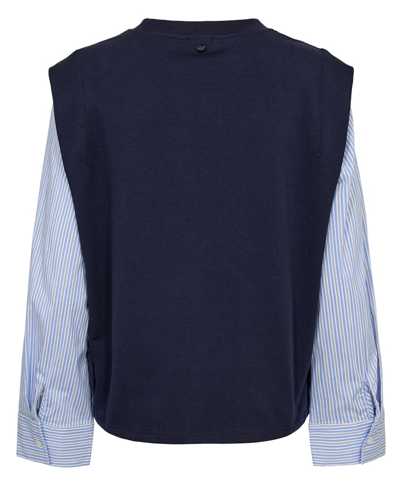 NÜMPH | SINDI MIX BLOUSE - DARK SAPPHIRE