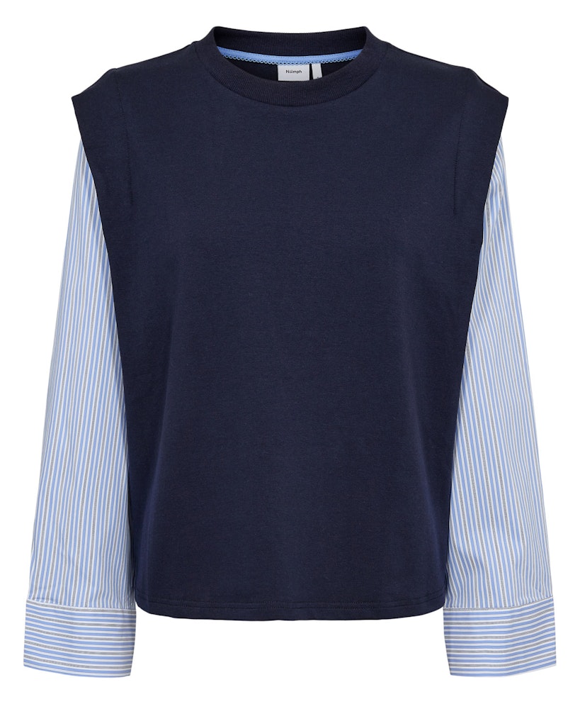 NÜMPH | SINDI MIX BLOUSE - DARK SAPPHIRE