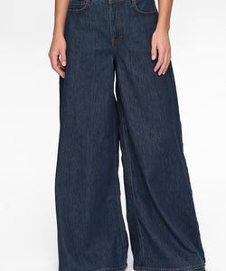 NÜMPH | VENICE - HR EXTRA WIDE JEANS - DARK BLUE DENIM