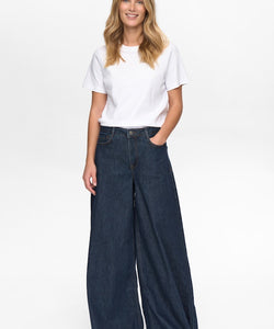 NÜMPH | VENICE - HR EXTRA WIDE JEANS - DARK BLUE DENIM