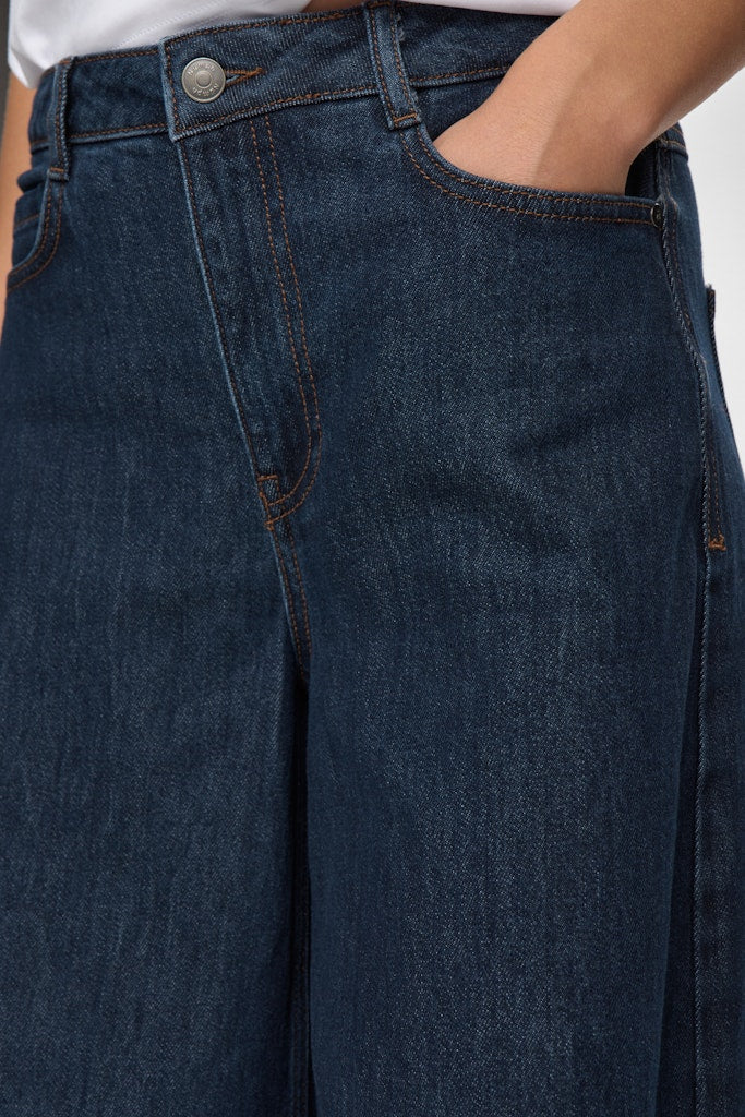 NÜMPH | VENICE - HR EXTRA WIDE JEANS - DARK BLUE DENIM