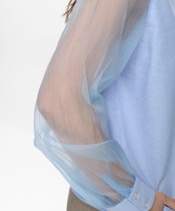 NÜMPH | LENORA ORGANZA SHIRT - HYDRANGEA
