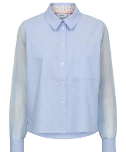 NÜMPH | LENORA ORGANZA SHIRT - HYDRANGEA