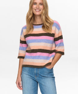NÜMPH | RIETTE STRIPEY SS PULLOVER - SEA TURTLE