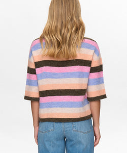NÜMPH | RIETTE STRIPEY SS PULLOVER - SEA TURTLE
