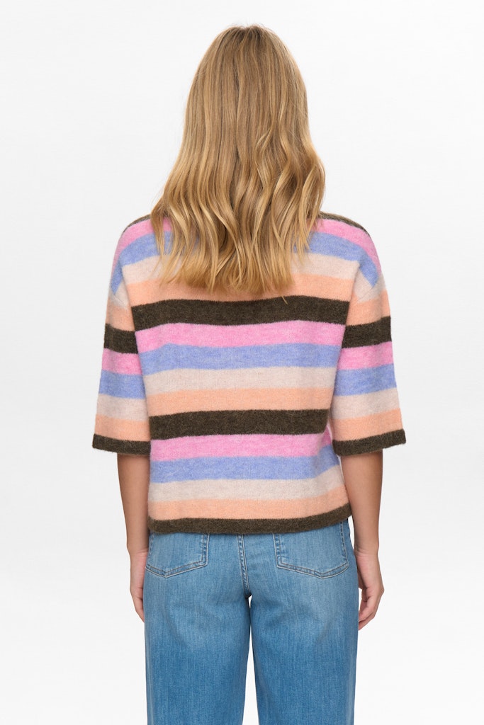 NÜMPH | RIETTE STRIPEY SS PULLOVER - SEA TURTLE