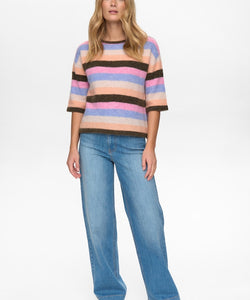 NÜMPH | RIETTE STRIPEY SS PULLOVER - SEA TURTLE