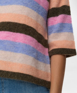 NÜMPH | RIETTE STRIPEY SS PULLOVER - SEA TURTLE