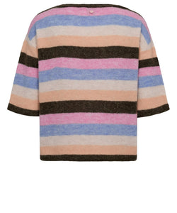 NÜMPH | RIETTE STRIPEY SS PULLOVER - SEA TURTLE