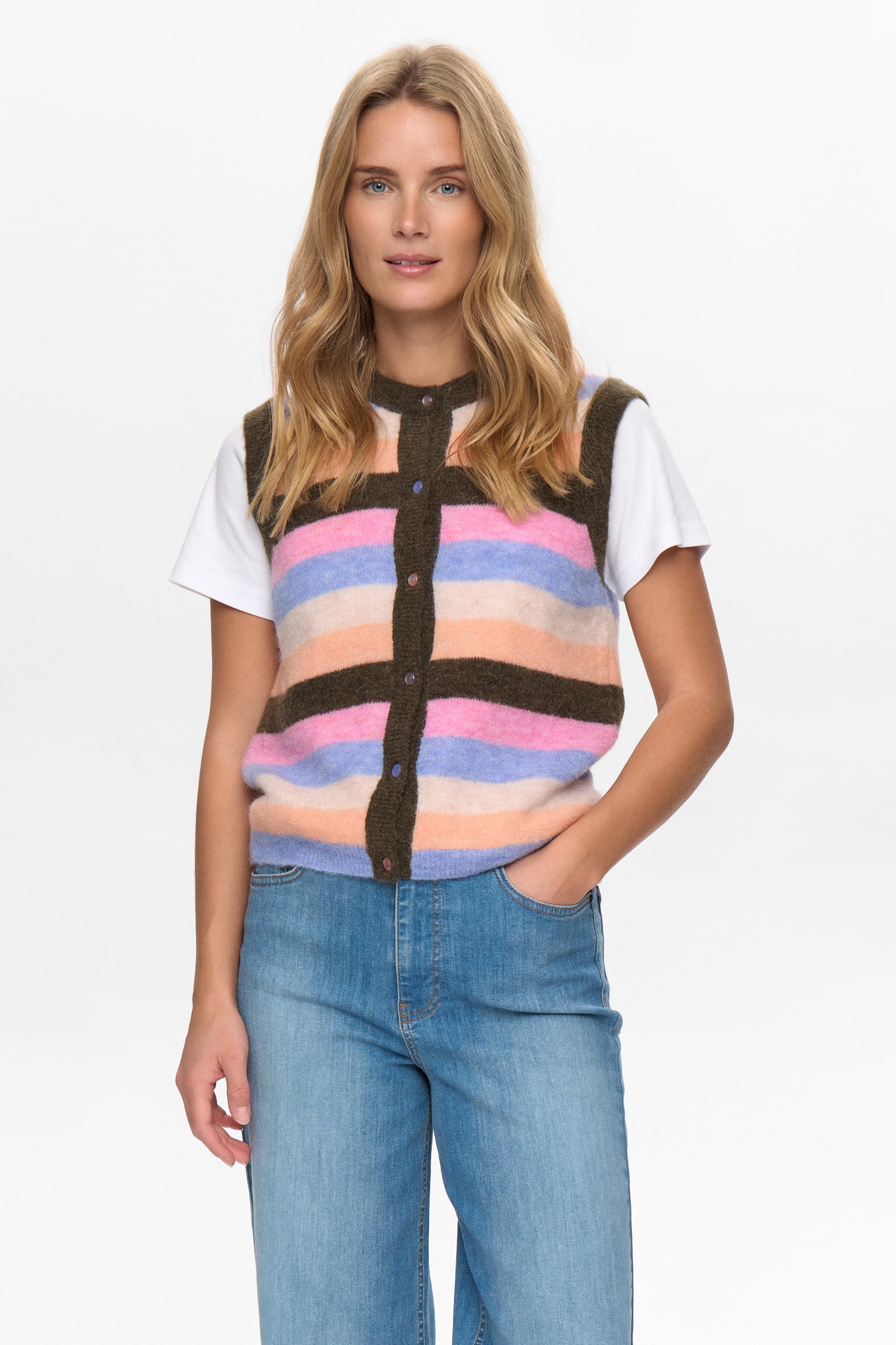 NÜMPH | RIETTE STRIPY VEST - SEA TURTLE