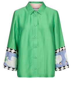 NÜMPH | ADELINA SHIRT - VIBRANT GREEN