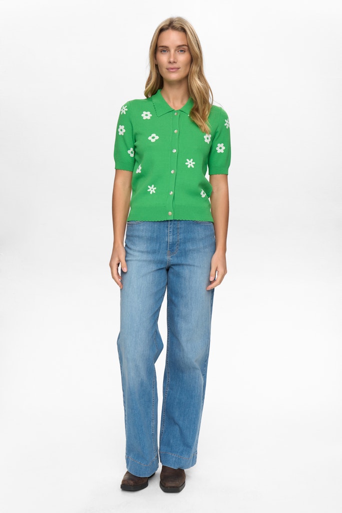 NÜMPH | MARGITTA CARDIGAN - VIBRANT GREEN