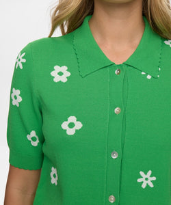 NÜMPH | MARGITTA CARDIGAN - VIBRANT GREEN