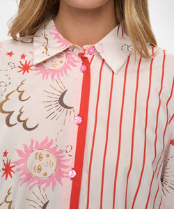 NÜMPH | SOLEIMA MIX SHIRT - CLOUD DANCER