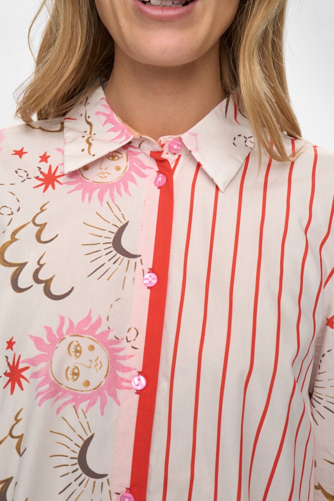 NÜMPH | SOLEIMA MIX SHIRT - CLOUD DANCER