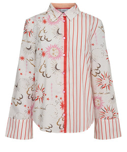 NÜMPH | SOLEIMA MIX SHIRT - CLOUD DANCER