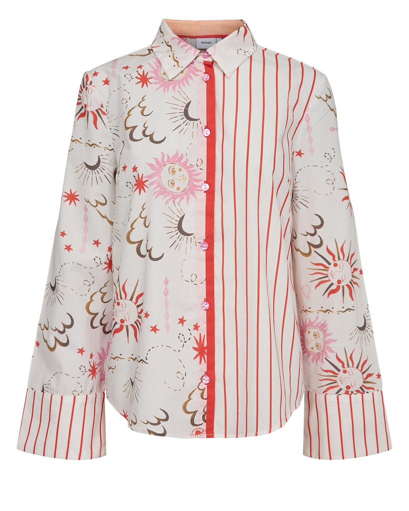 NÜMPH | SOLEIMA MIX SHIRT - CLOUD DANCER