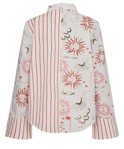 NÜMPH | SOLEIMA MIX SHIRT - CLOUD DANCER