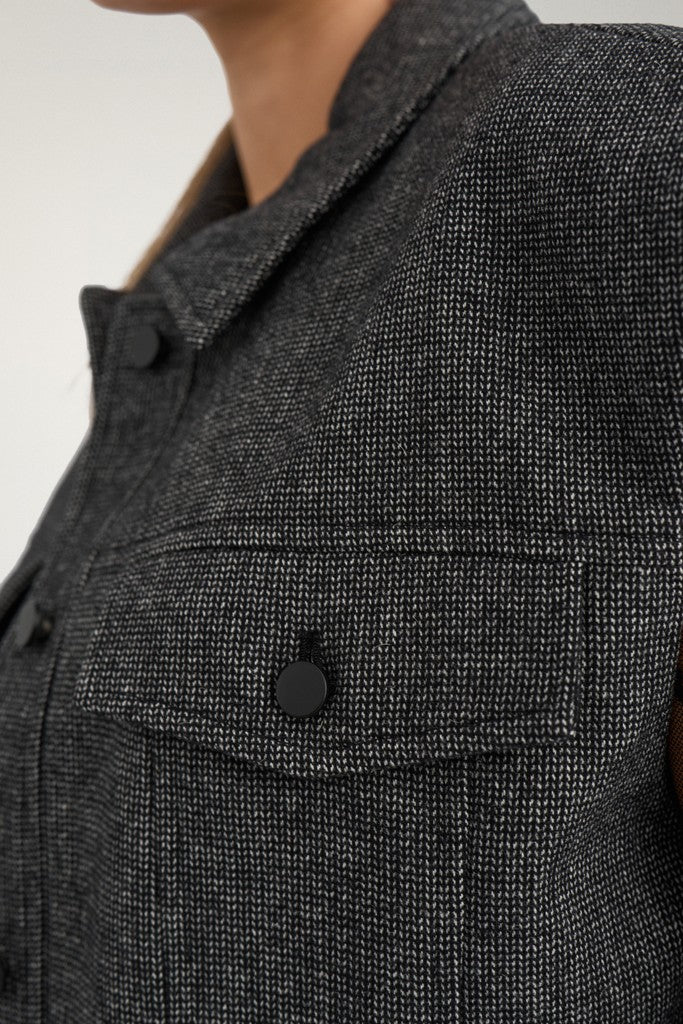 NÜMPH | ROKI VEST - DARK GREY MELANGE