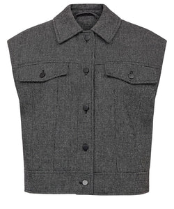 NÜMPH | ROKI VEST - DARK GREY MELANGE
