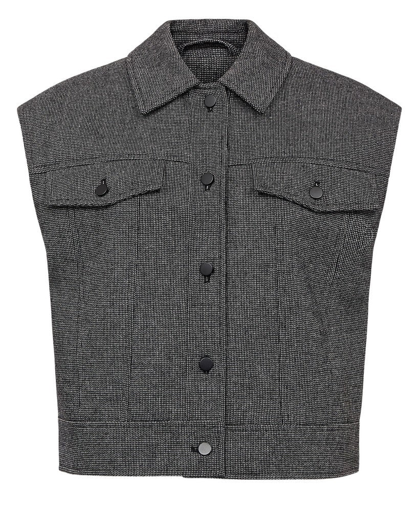 NÜMPH | ROKI VEST - DARK GREY MELANGE