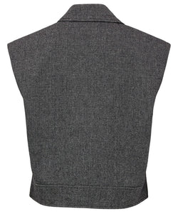NÜMPH | ROKI VEST - DARK GREY MELANGE