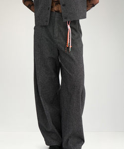 NÜMPH | ROKI BARREL PANTS - DARK GREY MELANGE